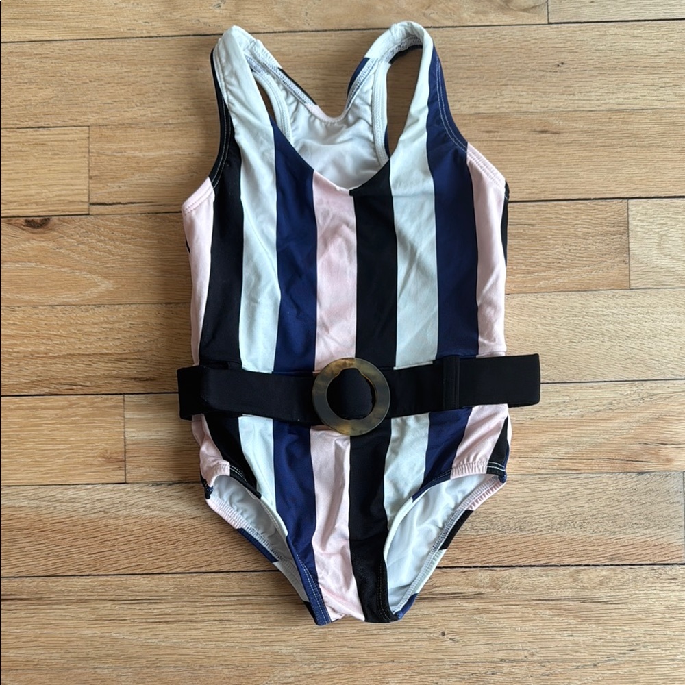 Submarine Striped Kids Swimwear with Belt size 4t